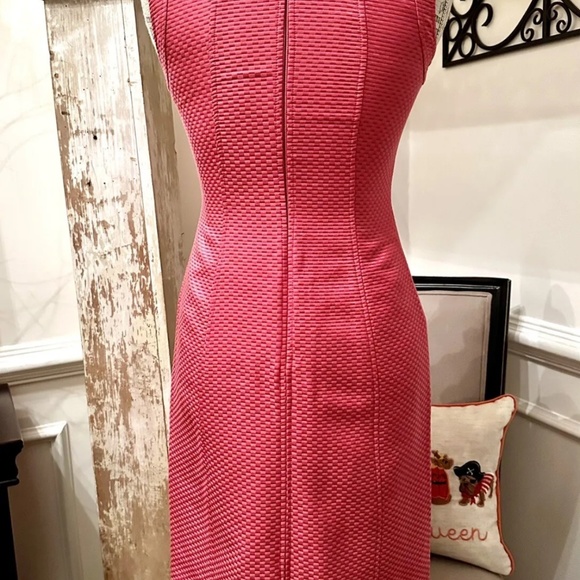Talbots 1947 Womens Pink Waffle Pique Sheath Dress Size: 2P New with Tags - Picture 5 of 8